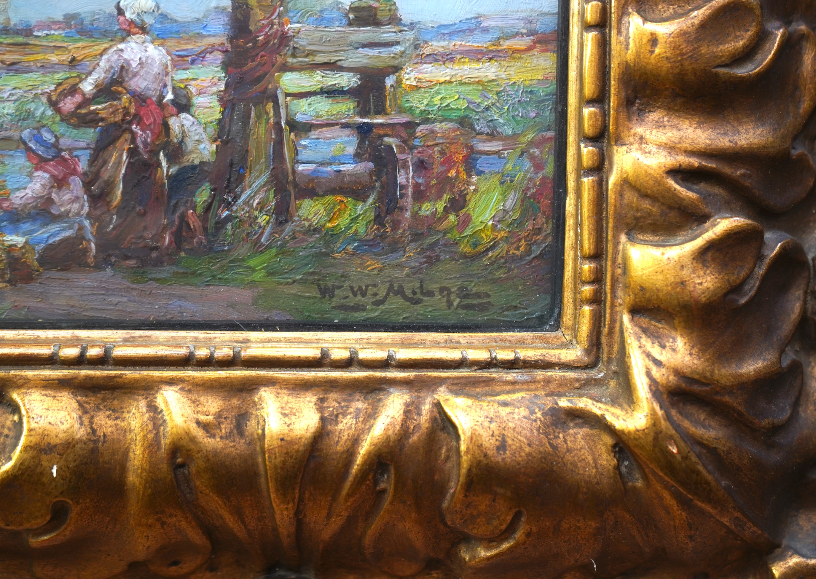 William Watt Milne, 1865-1951, Figures on the riverbank